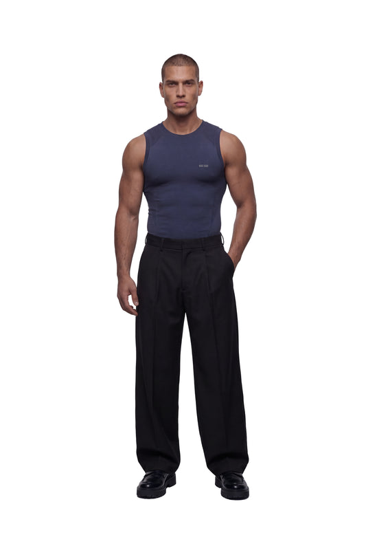 Compression Tank Top Navy Blue