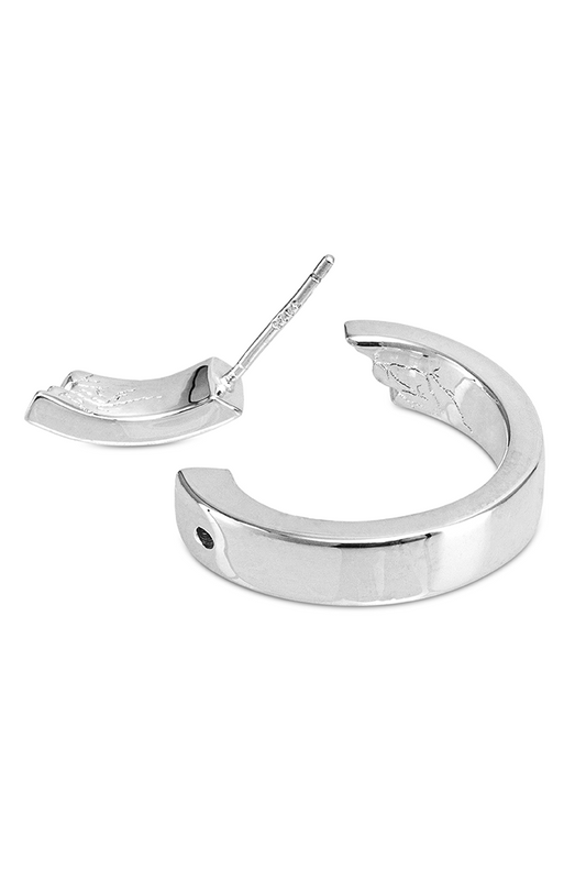 Synergy Destroyed Earrings Silver Coated: Silberarmband mit Schaufel-Detail, modisches Accessoire im einzigartigen Look, passend für alle Größen.