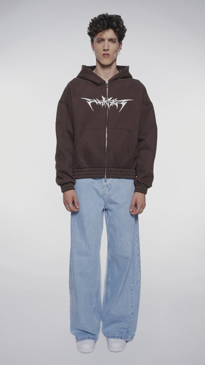 Isolation Zip Hoodie Brown