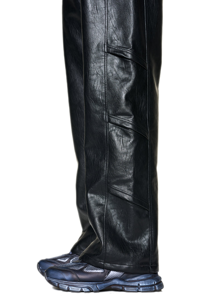 Leather pants hotsell loose fit