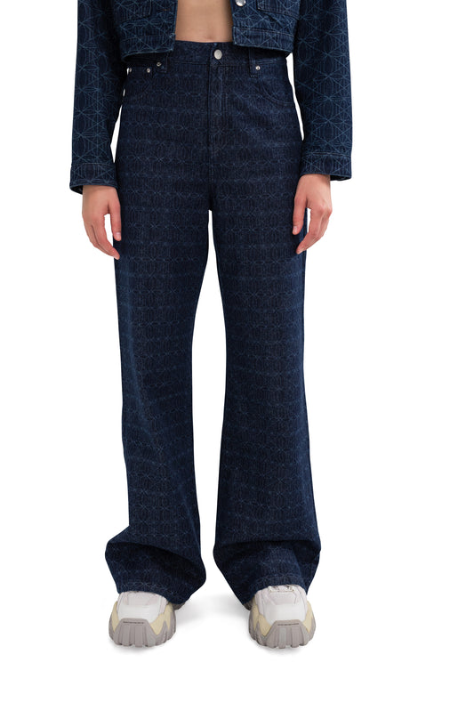 Raw Denim Pants Woman