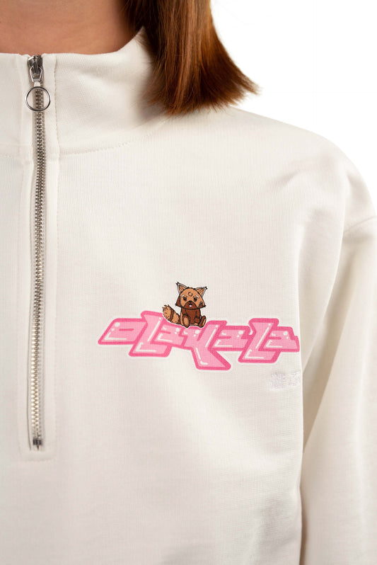 PLAY CROPPED HALFZIP OFFWHITE